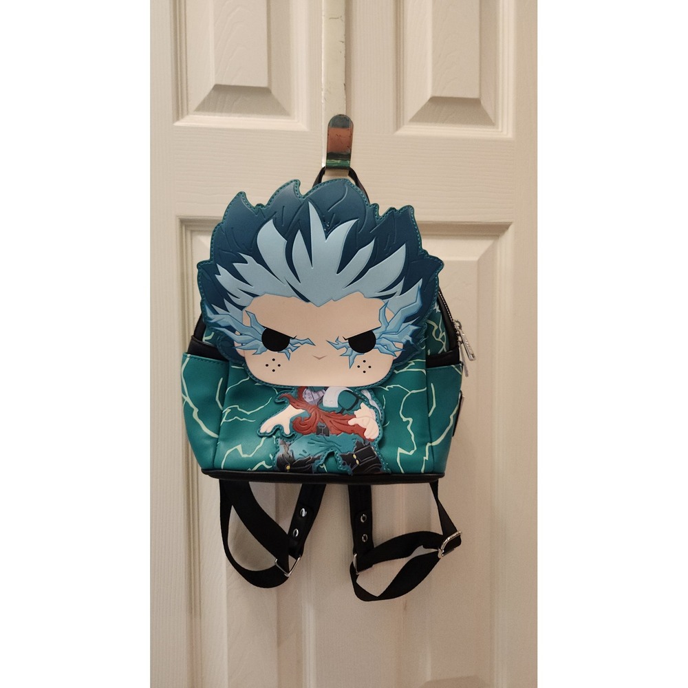 Loungefly Funko Pop My Hero Academia Deku Full Cowl Infinite Mini Backpack Teal